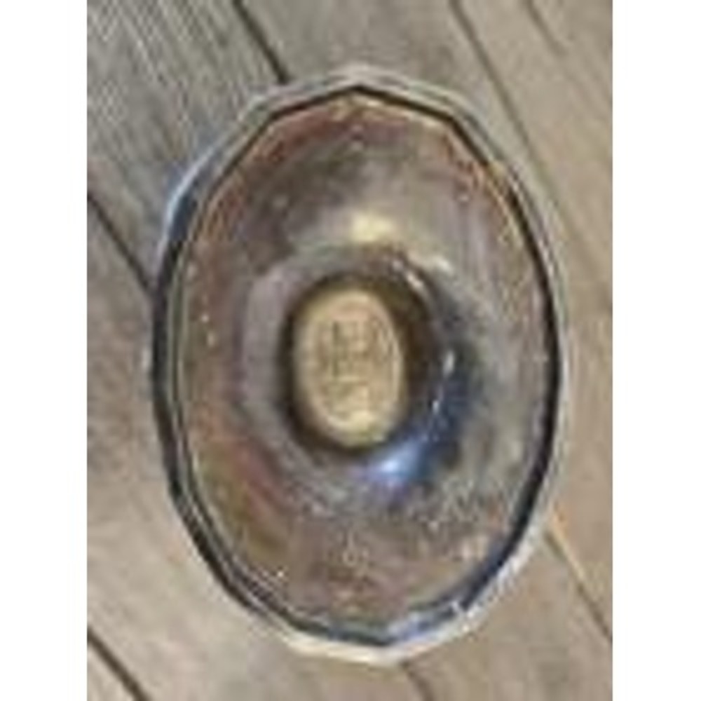 Vintage Silver Plated Oval Basket With Handle Floral Design Regal Victorian 6.5" - Picture 13 of 16